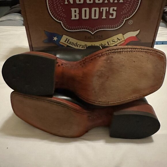 Nocona TCU Women’s Cowboy Boots – Black Leather, Square Toe, Size 8B – Gameday R - Picture 5 of 7